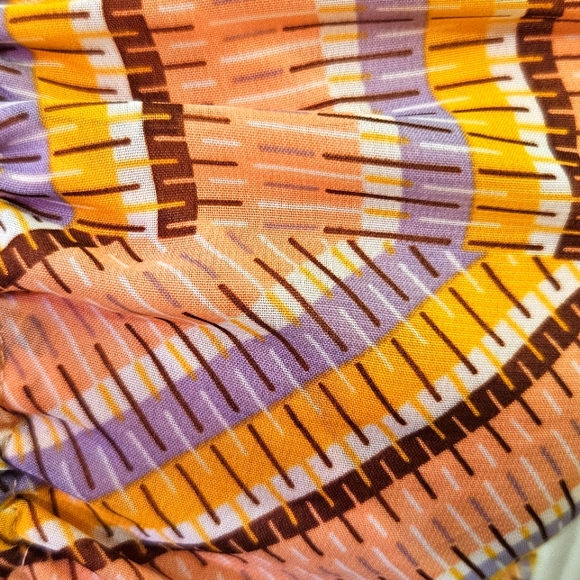 ECLAIR Orange Multi-Color Pattern Halter Sleeveless Midi Dress,X-Large,NWT - Picture 7 of 16